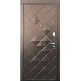 БРОНЕДВЕРІ Вхідні двері МОДЕЛЬ РОМБИ 3D В14.9